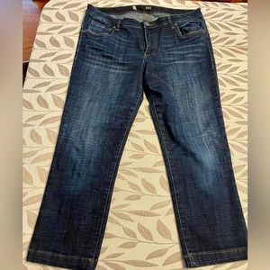 Kut from the Kloth cropped dark rinse wash jeans medium rise size 12